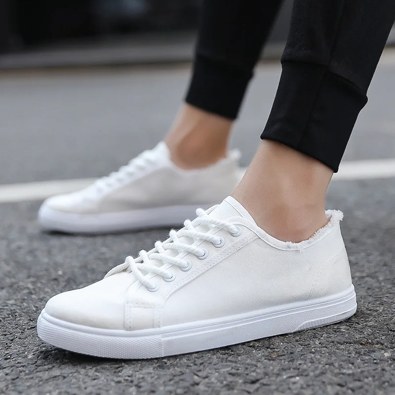 

Casual Shoes Men Cotton Canvas Shoes Lace-Up Men Casual Walking Shoes New Plimsolls Male Footwear Autumn Breathable Sneakers Men