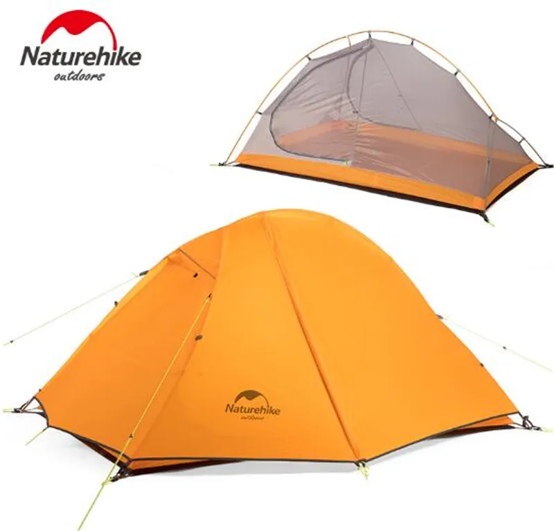 NatureHike 2 человека велосипедная палатка 20D силиконовая двухслойная Сверхлегкая