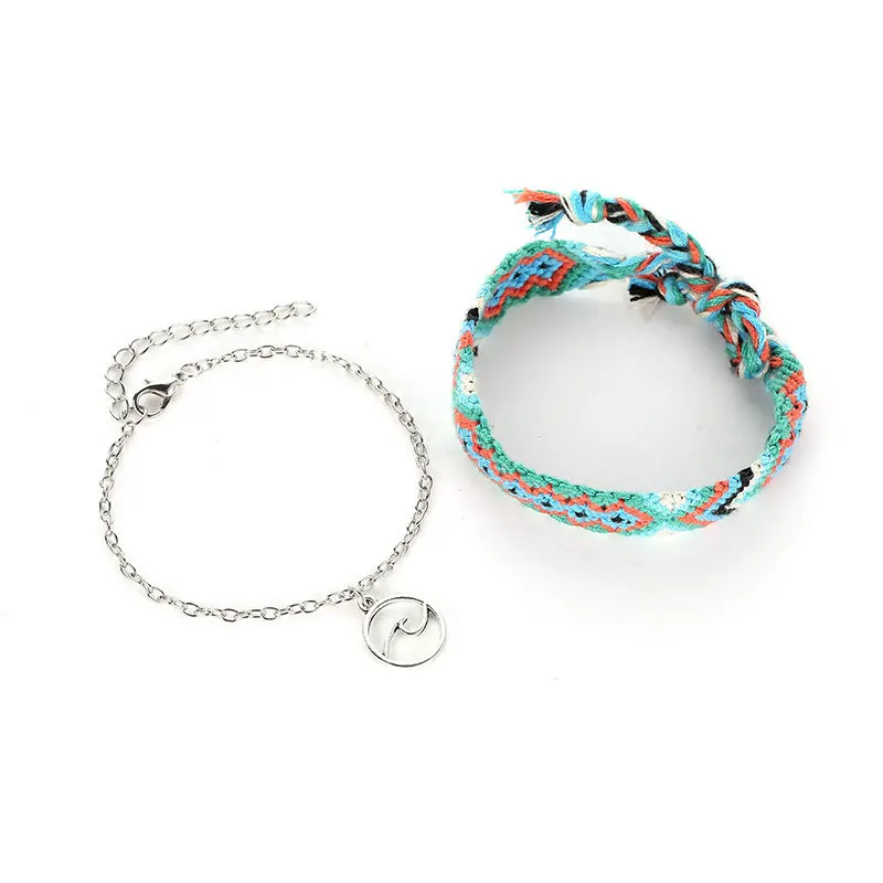 

Fashion Female Beach Foot Jewelry Anklets for Women Double Layer Anklet Leg Bracelet Handmade Bohemian Girl Jewelry