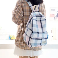 2018 pretty style teenagers cute plaid design women backpack middle school student book bags girls leisure backpack