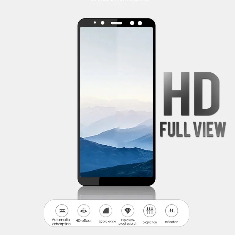7D Tempered Protective Glass on the for Samsung Galaxy J4 J6 Plus J8 A8 A6 A7 2018 Screen Protector Film | Мобильные телефоны и