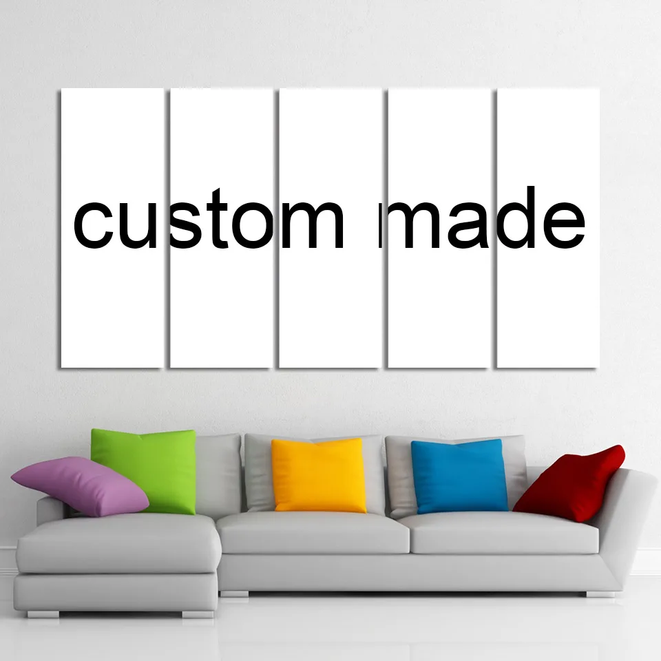 

5 Piece Printed Custom Canvas Painting Living Room Decor Posters and Prints Wall Panel Free Shipping