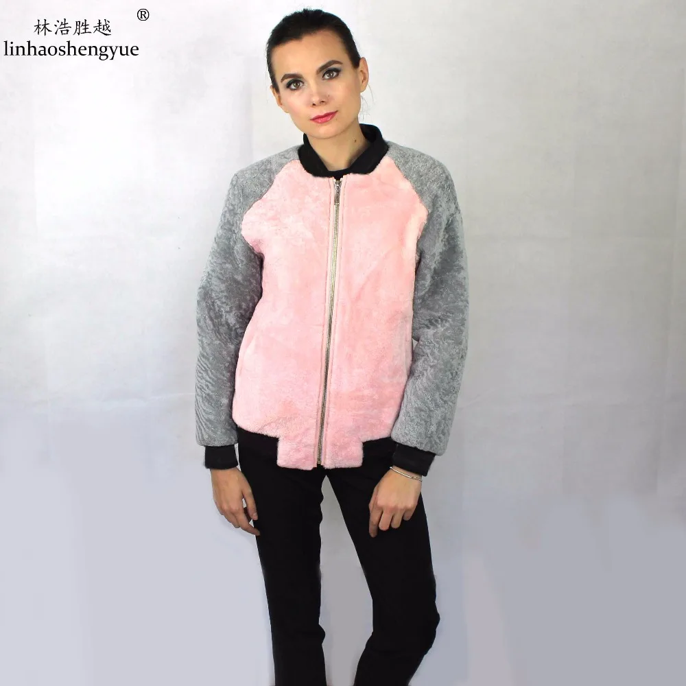Linhaoshengyue  Fashion Short Sheep Velvet Women Coat  Freeshipping