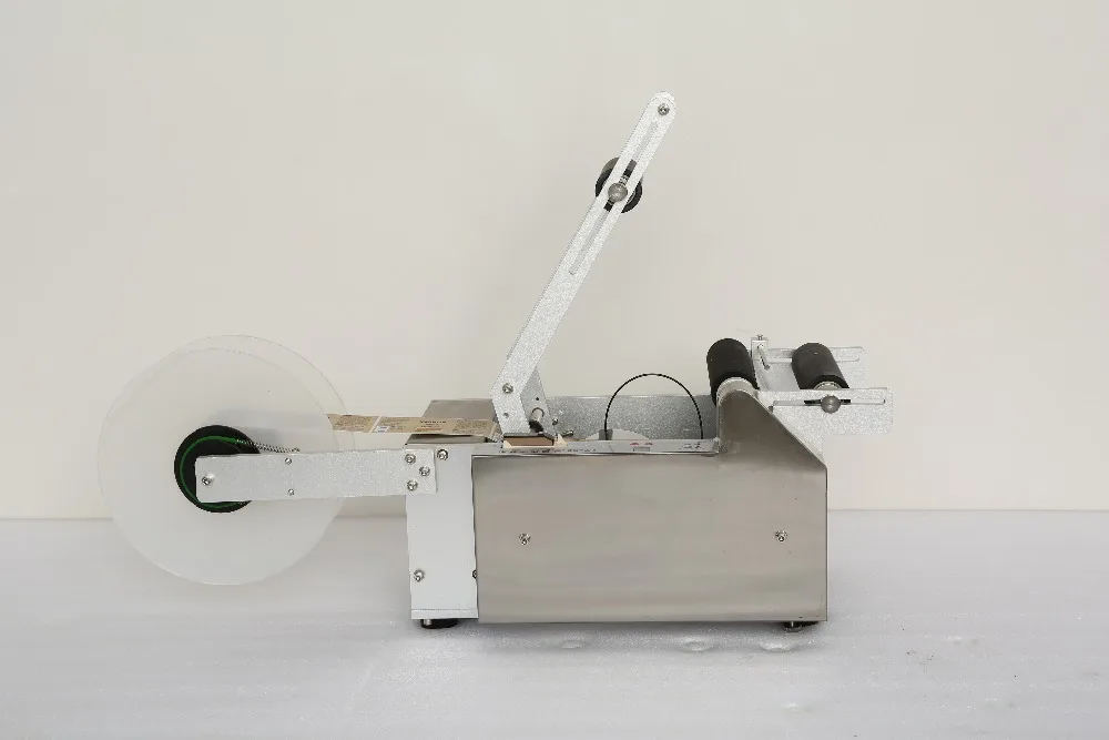Semi Automatic Round Bottle Labeling Machine Labeler Sticker Paper Plstic Jar Pot Labelling Device Sticking Cosmetic Cans | Бытовая