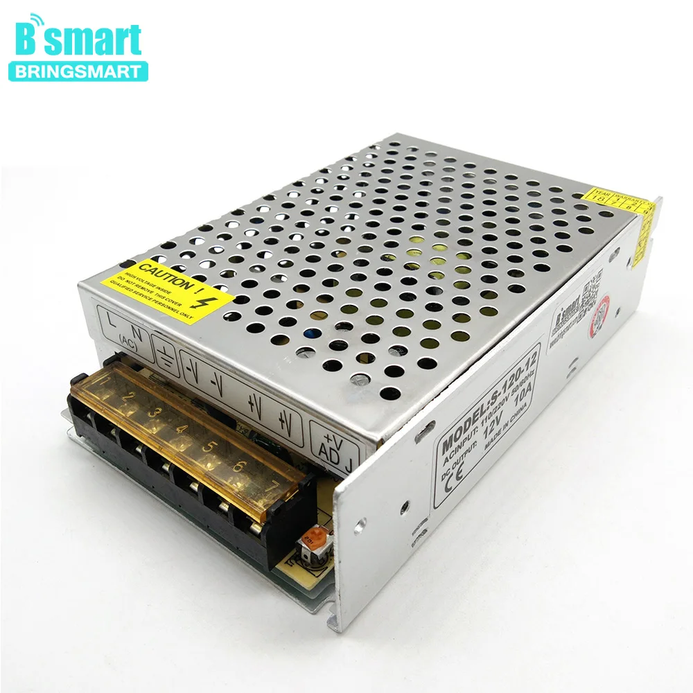 Bringsmart 12 В 10A DC драйвер импульсного источника питания для светодиодной ленты 220 AC к