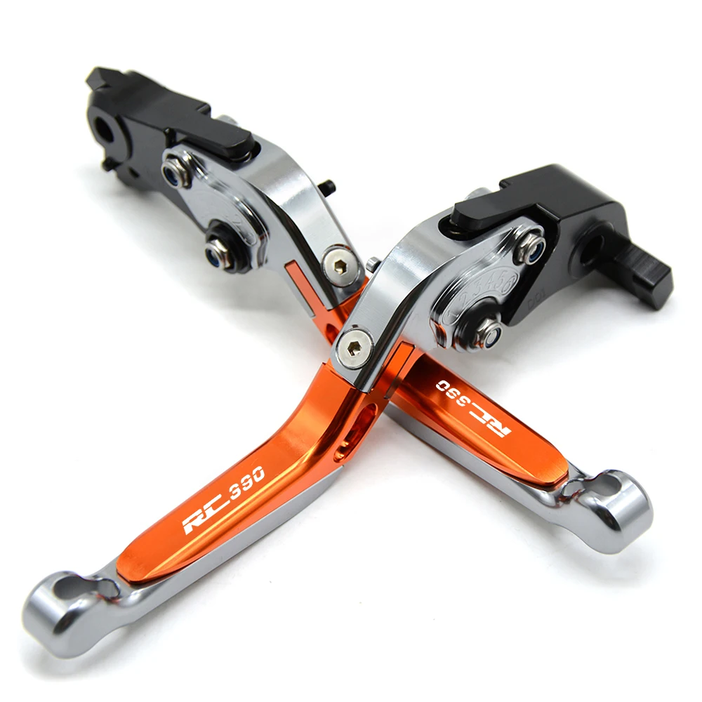 CNC алюминиевый мотоцикл сцепные рычаги складной выдвижной для KTM RC 390 RC390 2013 390 Duke 390 - Цвет: gray orange gray