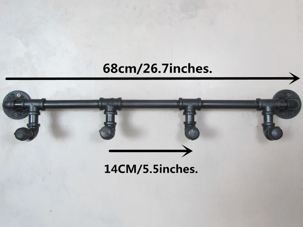 Промышленный Ретро городской деревенский Железный настенный крючок для
