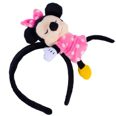 minnie Новинка Минни Микки Дональд поросенок Тигр Спящая Ститч Мария Салли медведь уши костюм косплей плюшевая повязка на голову для взрослых/детей подарок - Цвет: minnie