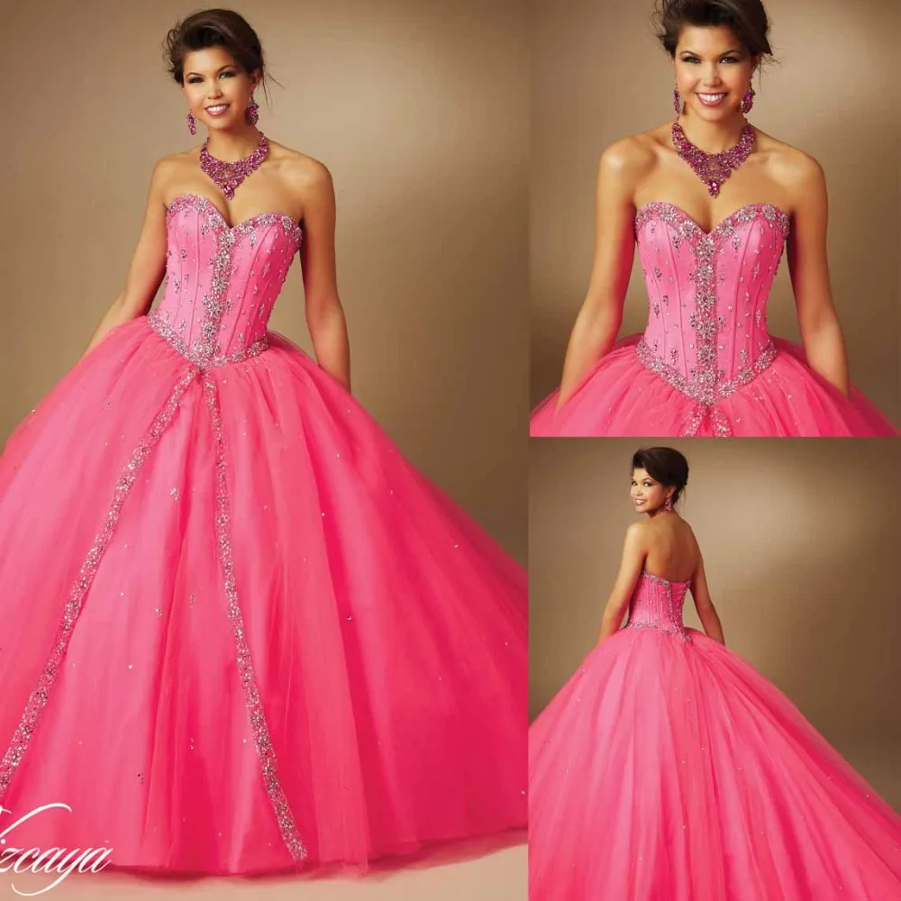 Бальное платье Милая Роскошный Кристалл Бисероплетение Quinceanera Платья 2016 Узелок