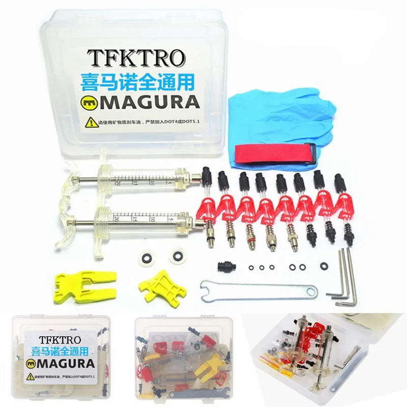 Велосипедный Гидравлический дисковый тормоз Bleed Kit инструмент обычный шприц для Shimano/Magura/Tektro/ZOOM/CSC/ECHO серии - Цвет: Красный