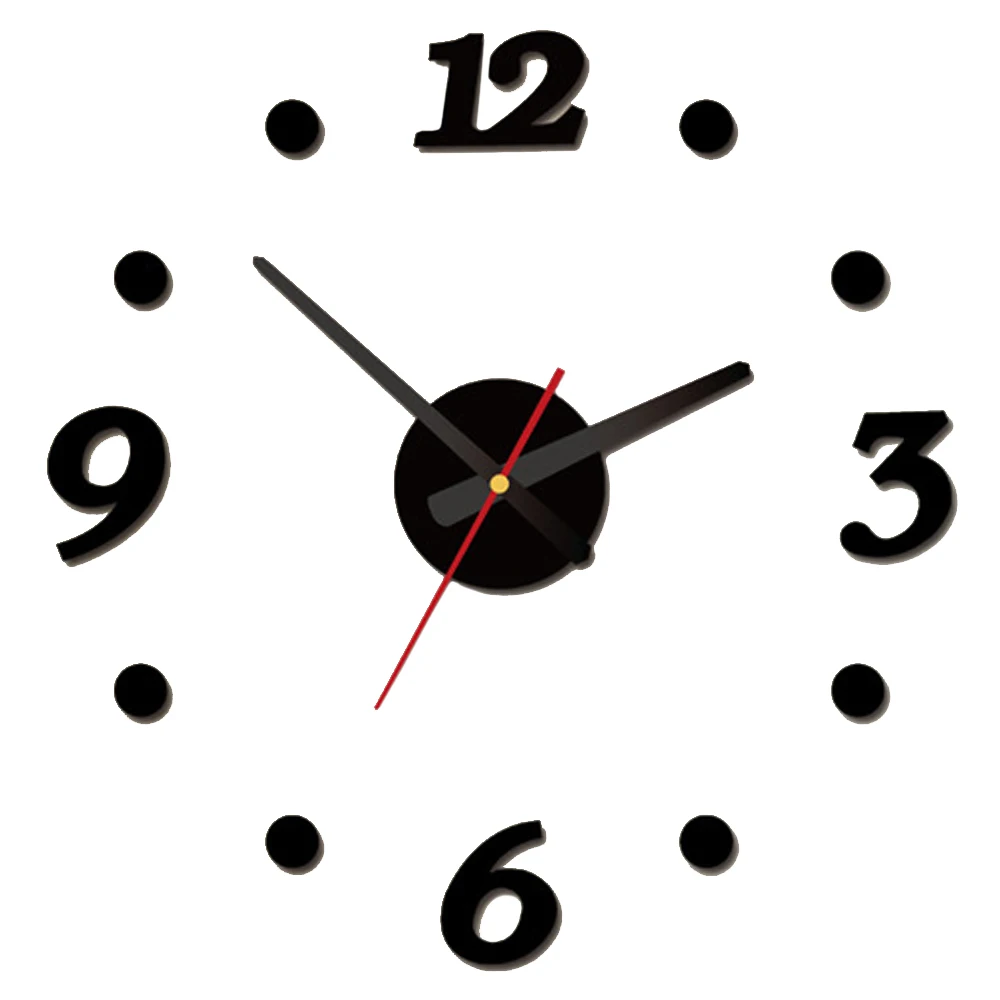 Гостиная настенные часы 3D акриловая наклейка для зеркала иглы Современные