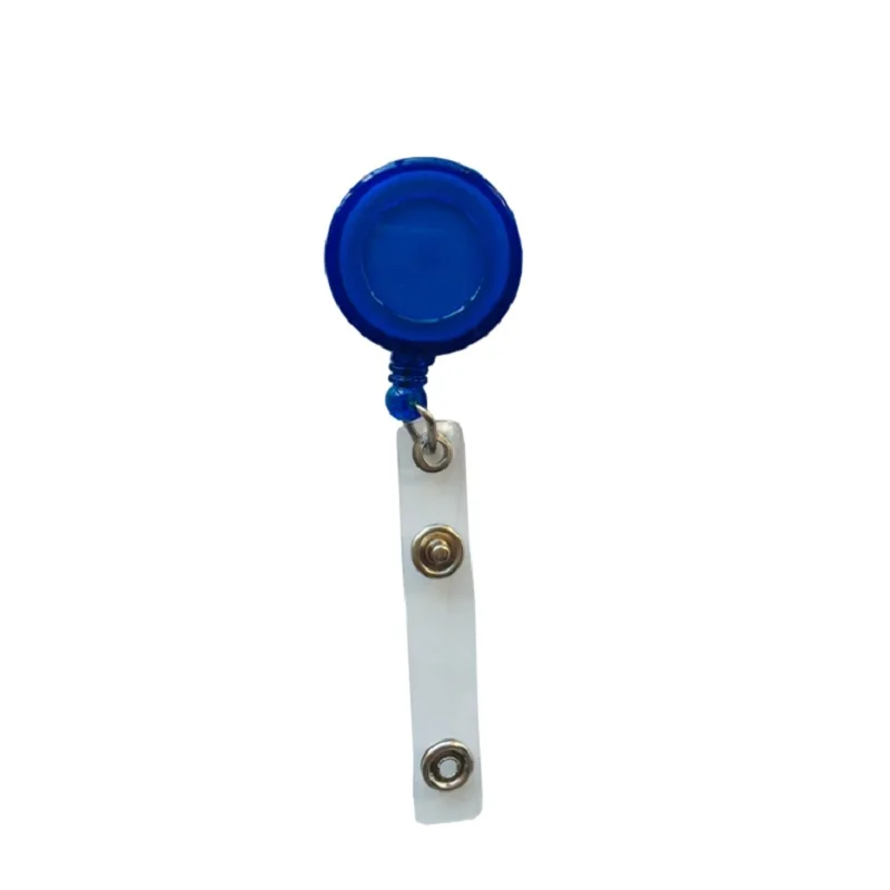 

1PC 5 Colors Round Retractable Anti Lost Clip Card Badge Holder Reels ID Card Work Card Chain Clip Ring Office School Supply
