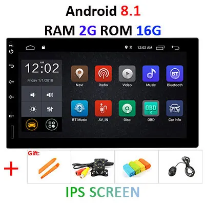 8.1 2G 16G IPS " ips экран Android 9,0 4G 64G 8 CORE 2 DIN универсальный gps Стерео Радио Навигация мультимедийный приемник без DVD плеера - Цвет: 8.1 2G 16G IPS