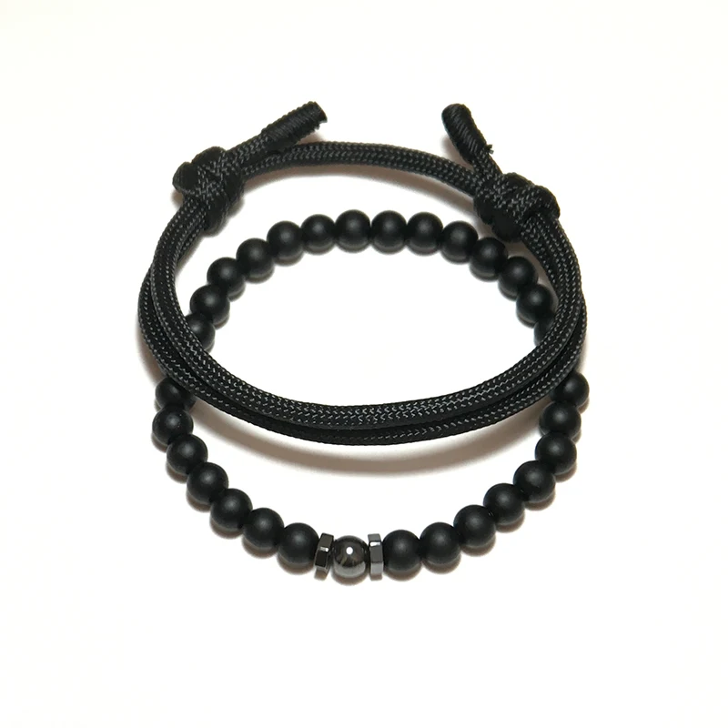 Noter 2 шт браслет Homme модный регулируемый плетеный зонтик веревка Braclet натуральный 6