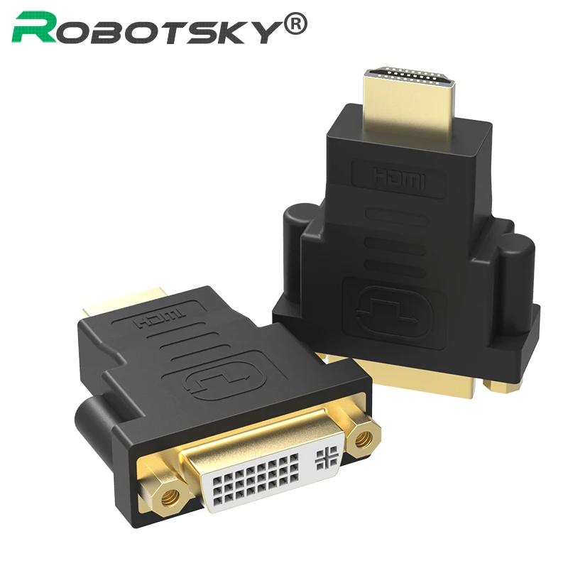Позолоченный HDMI мужчина к DVI DVI-I 24+ 5 гнездовой разъем адаптера конвейер 1080P для HDTV ноутбука PS3 STB