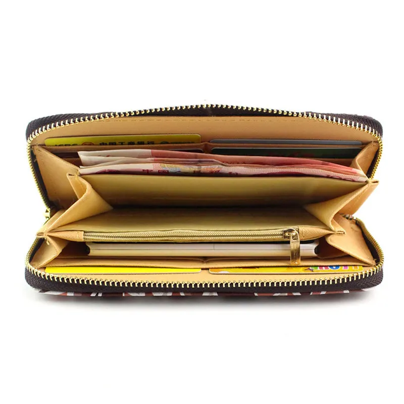 Красочные Печати Женщины Кошелек Кожаный Женский Держателя Карты Сцепления Carteira