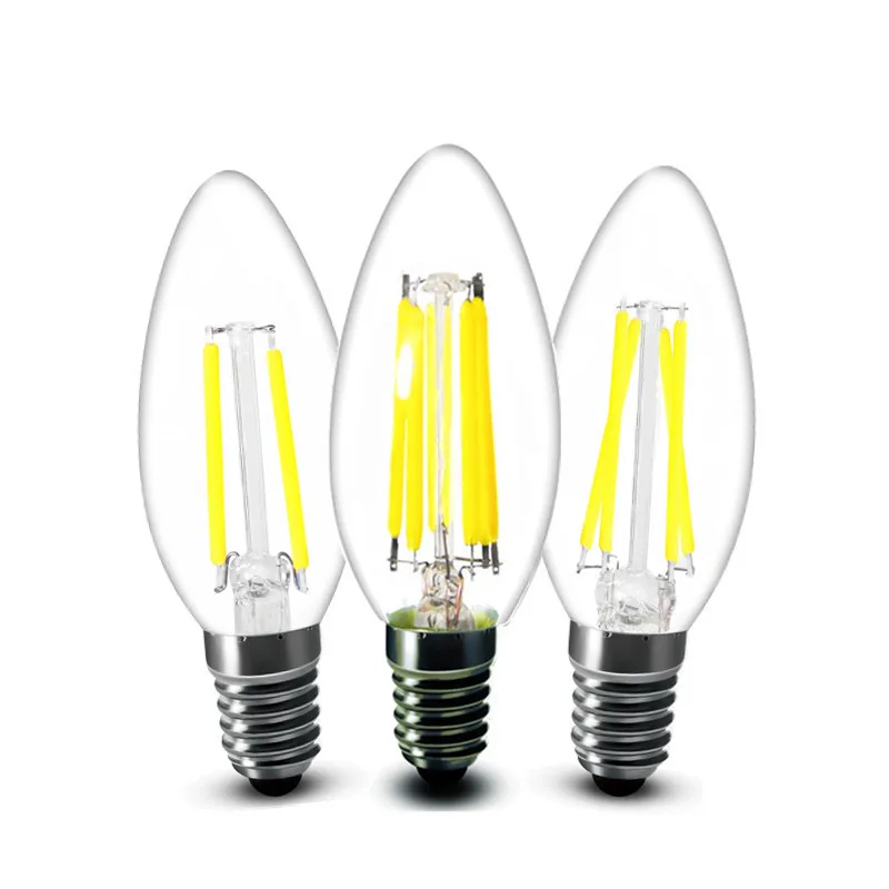 2w 4w 6w 8w E27 E14 прозрачный СВЕТОДИОДНЫЙ лампы A60 G45 C35 B10 220v AC Эдисон светодиодный нити пламени свечи лампы светильник 230 В переменного тока