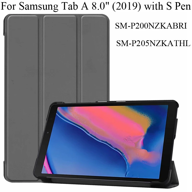 Для Samsung Galaxy Tab A 8 0 с S Pen 2019 чехол Capa откидной крышкой и держателем для SM-P200 P205