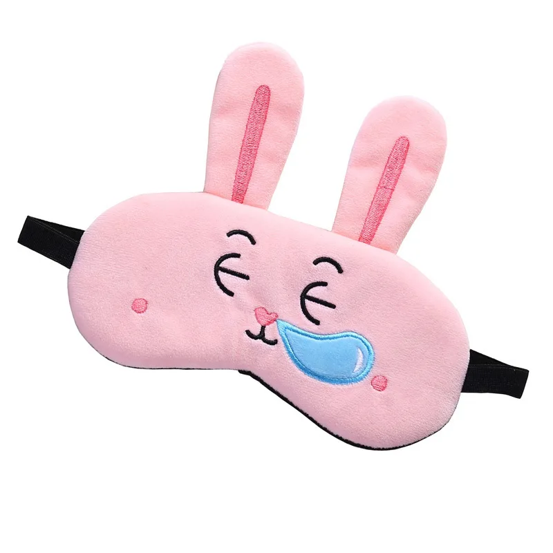 Pink Rabbit Прелестные модные туфли розовый мультфильм маска для сна из натурального спальный глаз маска-козырек для глаз оттенок покрытия глаз патч Для женщин девушка путешествия - Цвет: Pink Rabbit