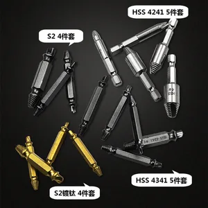 Двухсторонний инструмент для удаления поврежденных болтов из быстрорежущей стали 4341, экстракторы экипажей дюйма