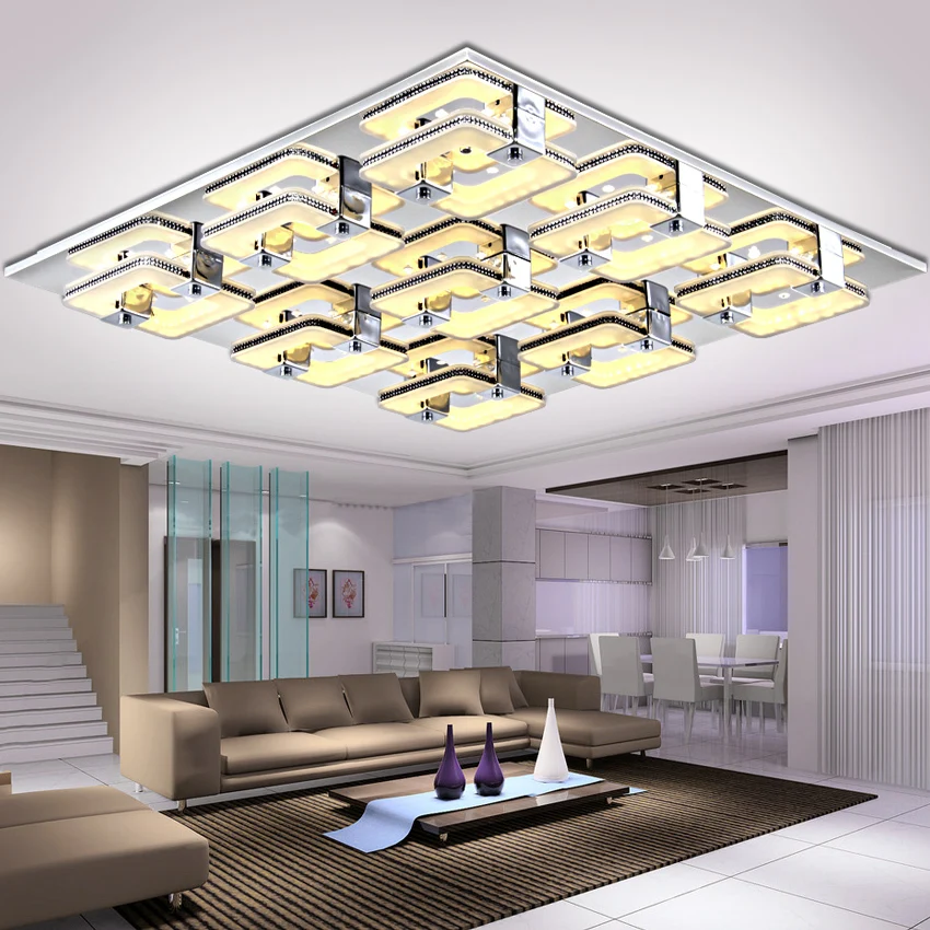 Mercure really upscale rectangular living room lamps modern minimalist bedroom ceiling LED lights X8803 creative restaurant |