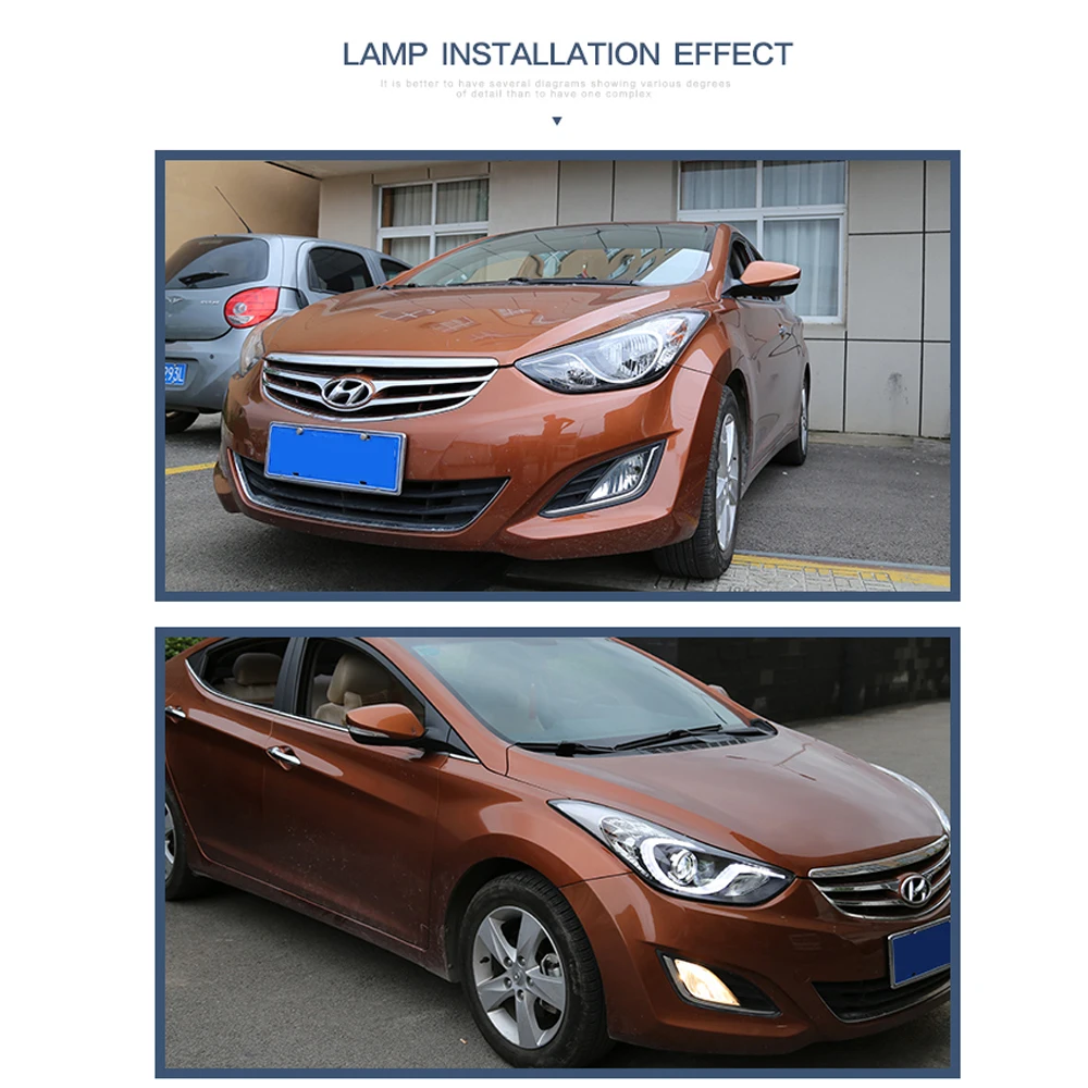 Для hyundai Elantra GT Coupe Touring DRL фара 2011 2012 2013 фара в сборе