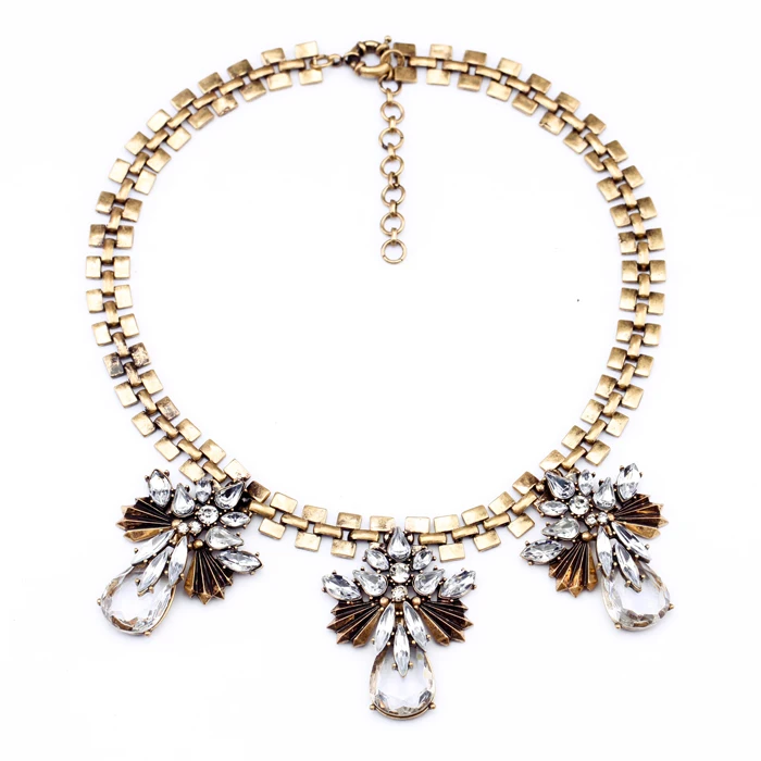 Женское ожерелье с подвеской в виде цветка кристаллами|Ожерелья подвеской| |