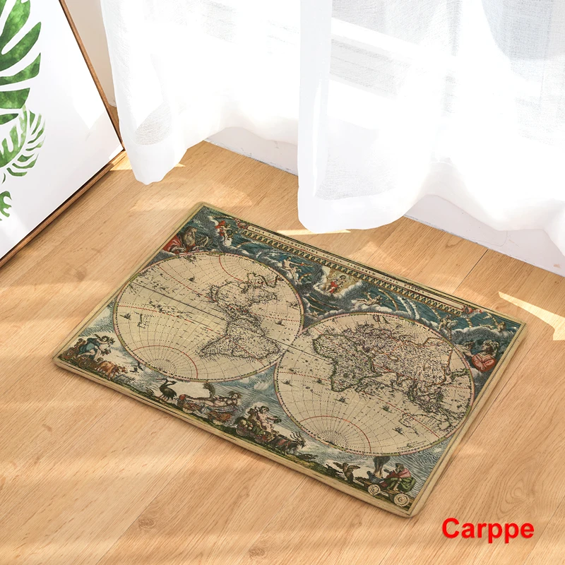 Хит продаж коврик с флагом Карта мира коврики в ванную кухонный домашние