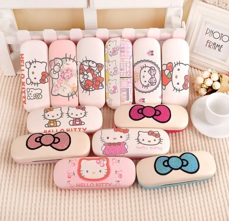 Новое поступление KT Cat Girl близорукость Чехол для очков модный розовый hello kitty Студенческая портативная коробка для очков женский Чехол для очков s