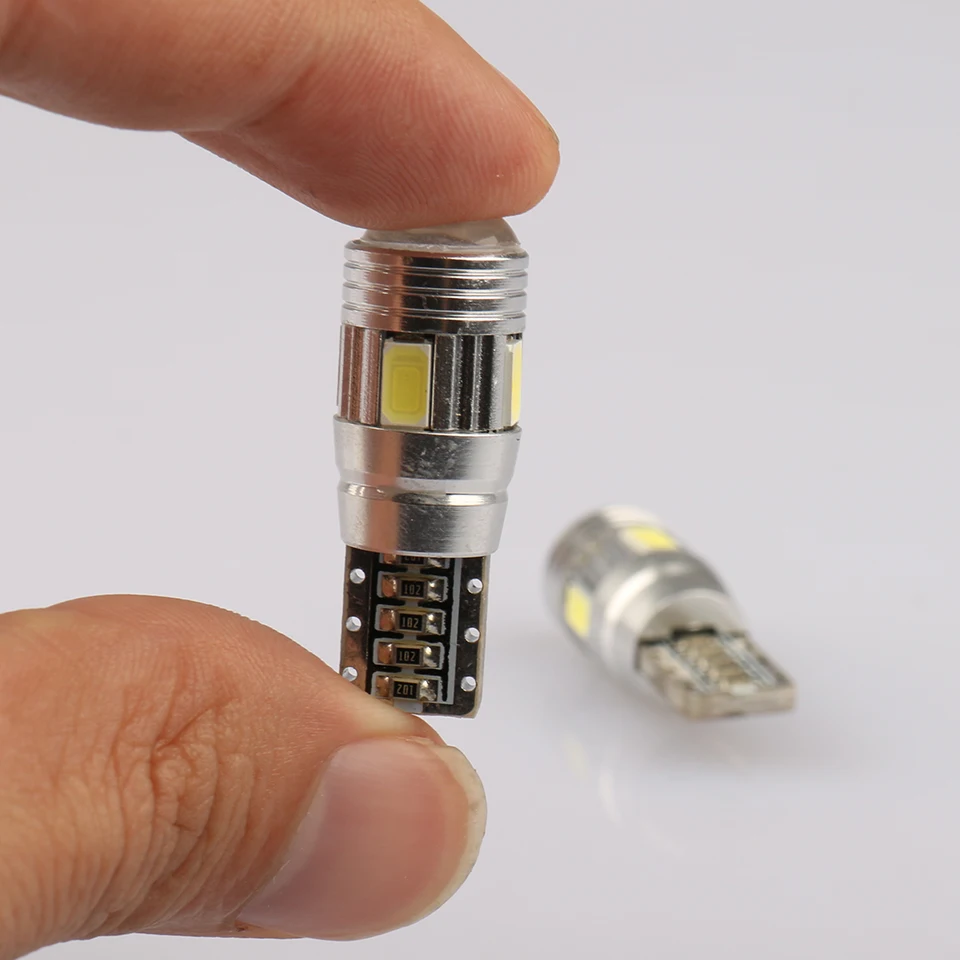 2 шт. суперъяркие лампы T10 5630 6 SMD с полярной алюминиевой оболочкой для объектива 12