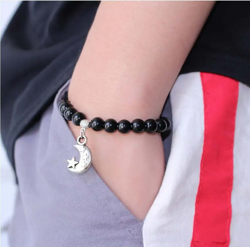 Мужские и женские браслеты с бусинами браслет из натурального камня шармами