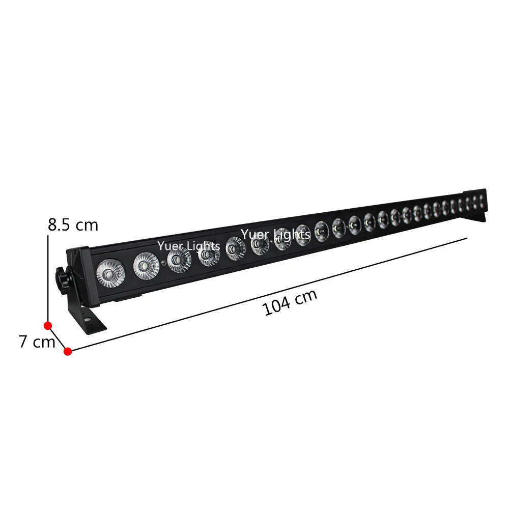 Free Shipping 2Pcs/Lot 24x3w RGB 3in1 Led Wall Washer Light Indoor DMX Wash Bar for DJ Disco show nightclub Stage Lighting | Лампы и