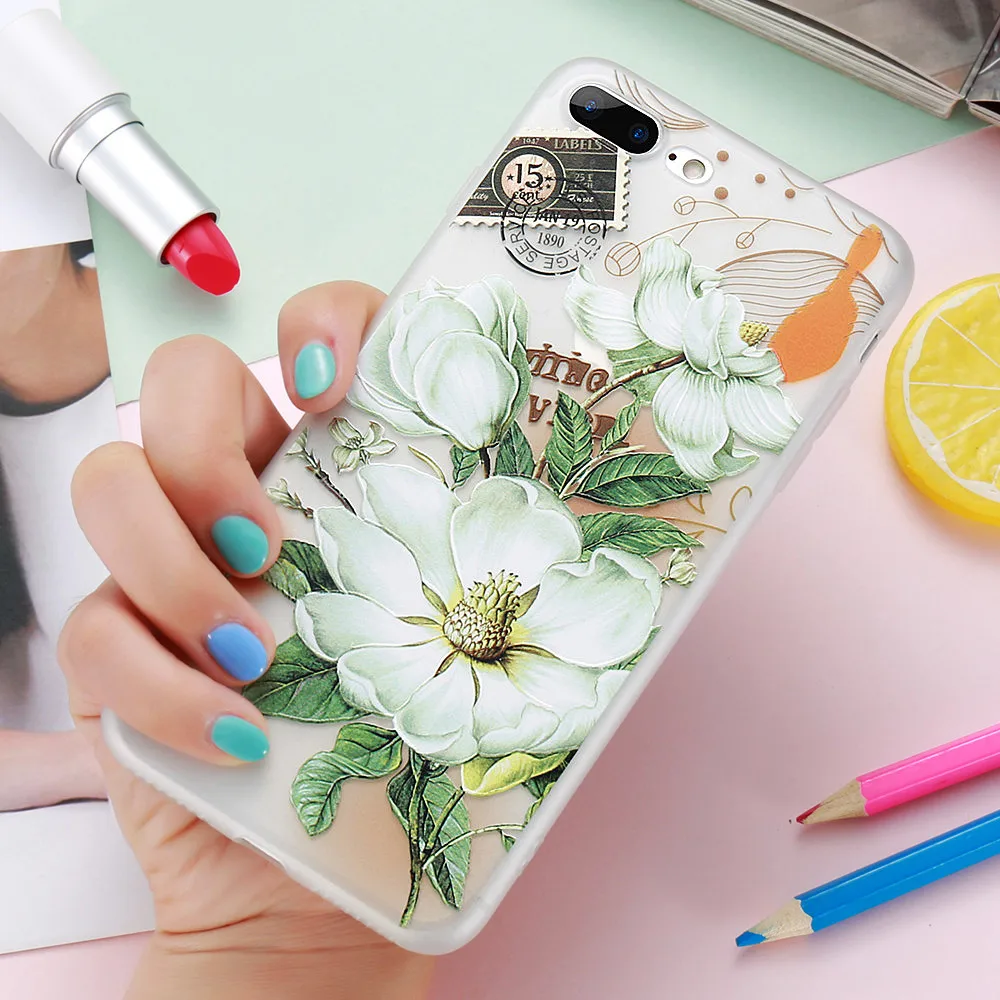 KISSCASE Flower Phone Case For Huawei Honor 9 Lite 10 V9 7X 8X 7A Soft Silicone Cover Nova 2 Plus 3 Girly Capa |