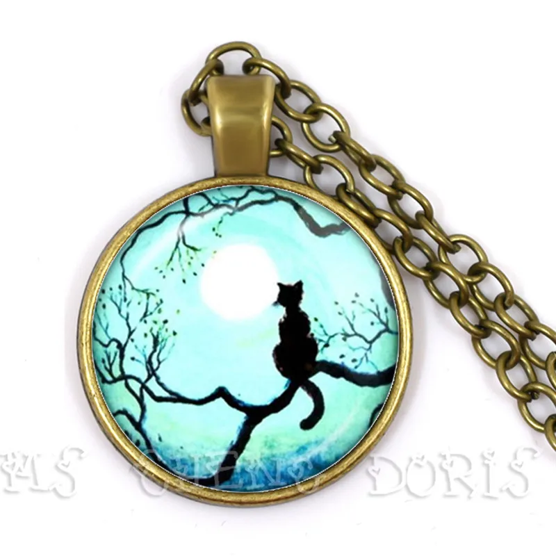 Бесплатная доставка 2019/Стильное ожерелье с круглой подвеской в виде голубой луны