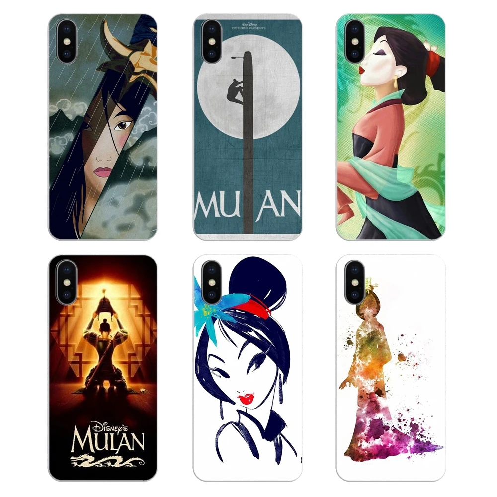 For Apple iPhone 4 4S 5 5S 5C SE 6 6S 7 8 X XR XS Plus MAX Chinese Japan Style Cartoon Anime Mulan Art Silicone Phone Skin Cover |