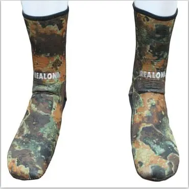 sea camo Плавание Дайвинг носки для Гидрокостюма плавник 3 мм неопрен камуфляж нескользящая обувь сохраняет тепло водные виды спорта для мужчин Сноркелинг серфинг - Цвет: sea camo