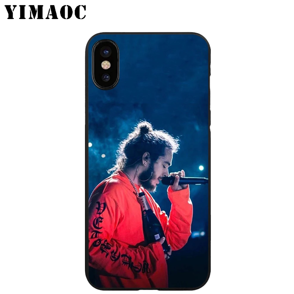 YIMAOC Post Malone Hip Hop Мягкий ТПУ Черный силиконовый чехол для iPhone X или 10 8 7 6 6S Plus 5 5S SE Xr Xs