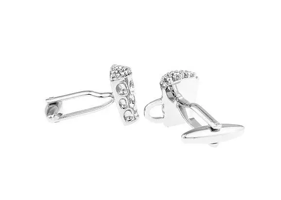 20 пар/лот пива Стекло запонки серебристого питьевой пивная кружка Украшения для