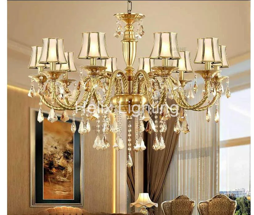 Новинка светодиодная Подвесная лампа из латуни винтажная люстра античной всего