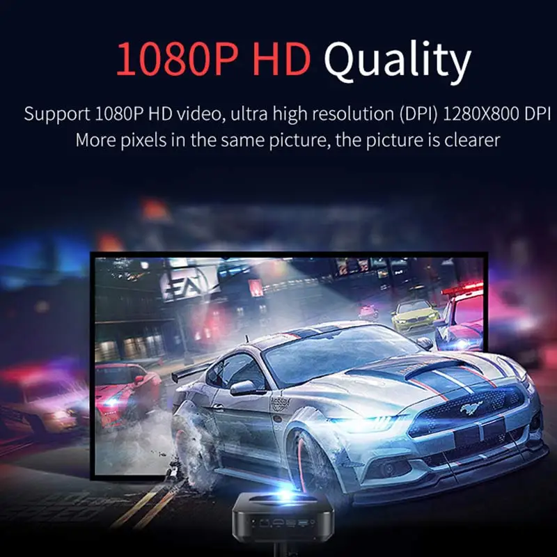 Проектор WOWOTO 1080P HD Android 4 250 лм Bluetooth Mini Pico ProjectorHome 16 Гб ПЗУ Электрический