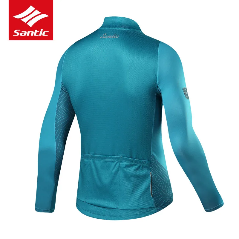 Santic Велоспорт Джерси с длинным рукавом мужская Горная дорога велосипед дышащий