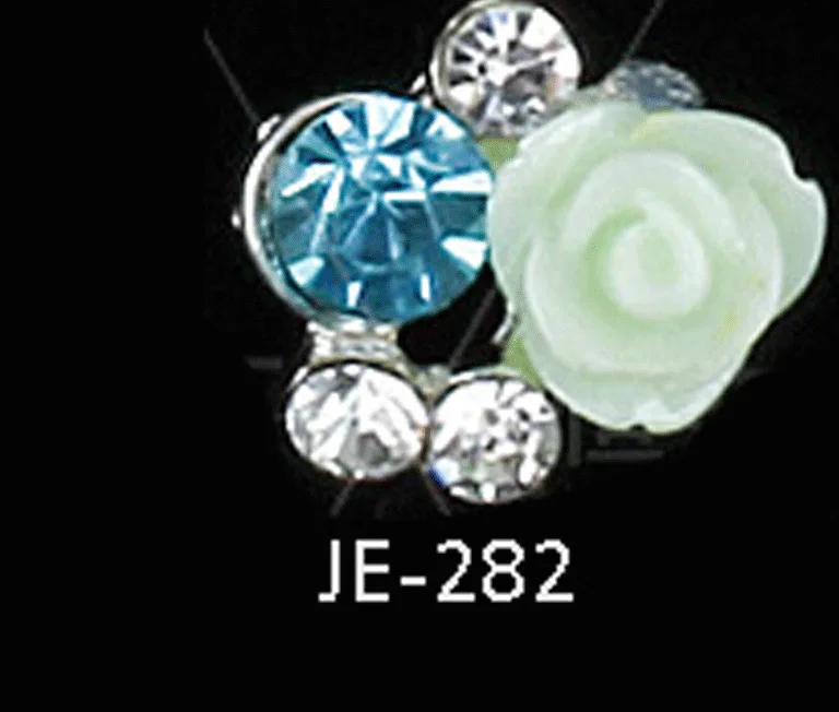 JE-282 50 шт/партия = в одном набор для маникюра украшения из розового жемчуга стразы, Сплав 3D ногтей амулеты, украшения на ногтевой салон Supplers/JE269-283 - Цвет: JE-282
