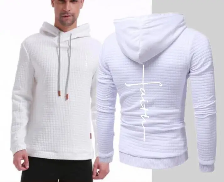Мужская толстовка с капюшоном faith head пуловер и длинными рукавами хлопковая jacket