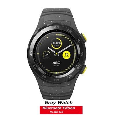 Grey no sim slot Оригинальные Смарт-часы HuaWei Watch 2 с поддержкой LTE 4G, трекер сердечного ритма для Android iOS IP68, Водонепроницаемый NFC GPS - Цвет: Grey no sim slot