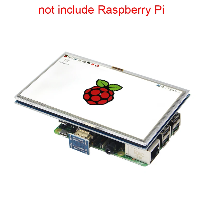 5-дюймовый Raspberry Pi 4 Model B TFT ЖК-дисплей модуль + акриловый держатель совместимый с B/3B