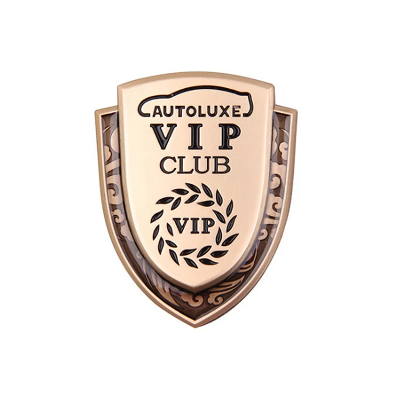 Золотой VIP пшеничный щит эмблема Autoluxe значок владельца клуба для BMW Benz Audi Land Rover