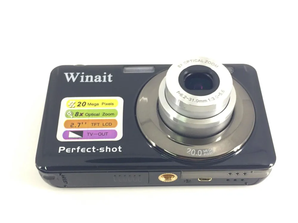 Профессиональная цифровая мини камера с оптическим зумом макс. 20 мегапикселей 8