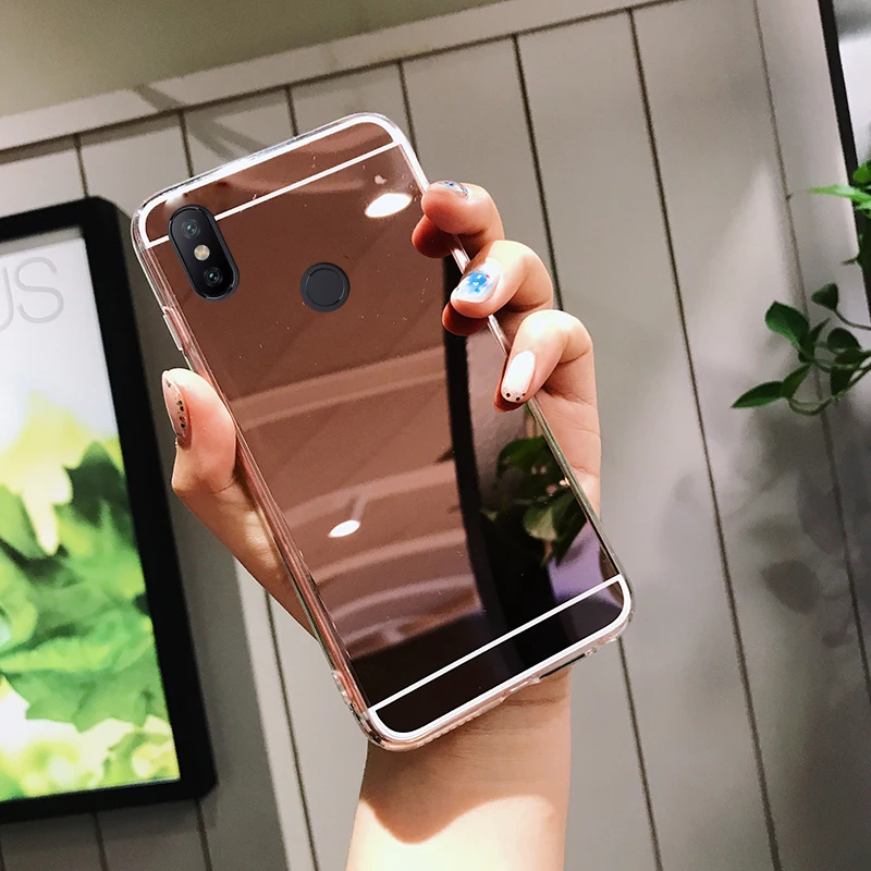 Чехол для xiaomi pocophone f1 роскошный зеркальный мягкий чехол из ТПУ redmi 3 S 4X 4A 5A Note S2 5plus