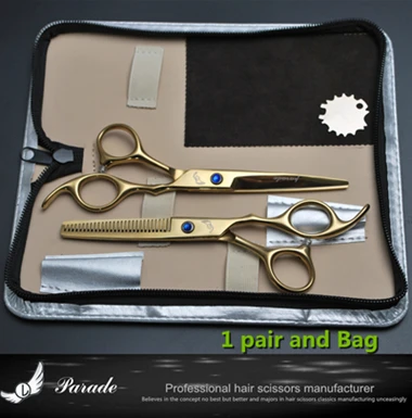 1 pair and Bag Парад 6 дюймов режущий истончение инструмент для укладки радужные ножницы для волос Профессиональные Парикмахерские ножницы - Цвет: 1 pair and Bag