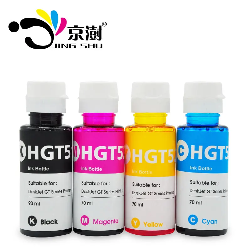 1 шт. набор чернил GT52 HGT52 для принтеров HP deskjet GT серии GT5810 GT5820 70 мл|ink kit|refill ink kitdye |